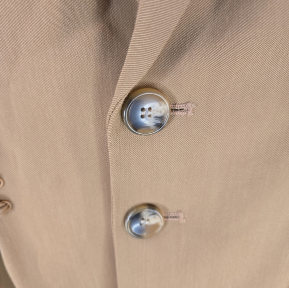 A.L.C. Women Maverick Coat Jacket Blazer Sz 8 Tan-Orange Long Line Lace Up Cinch - Picture 8 of 16